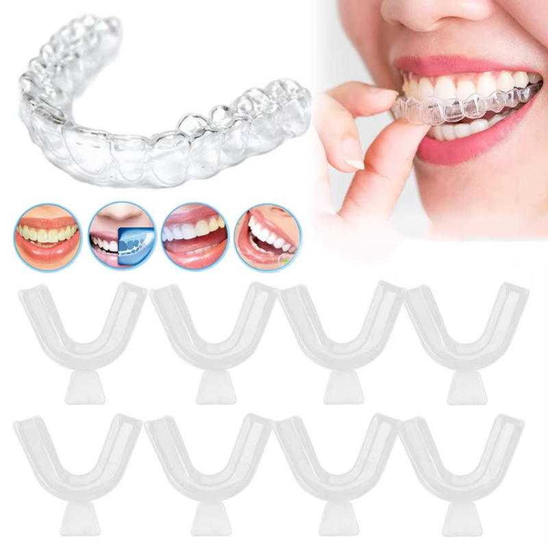 Teeth Whitening With Trays - 1/3/6 أزواج واقيات فم سيليكون للنوم،