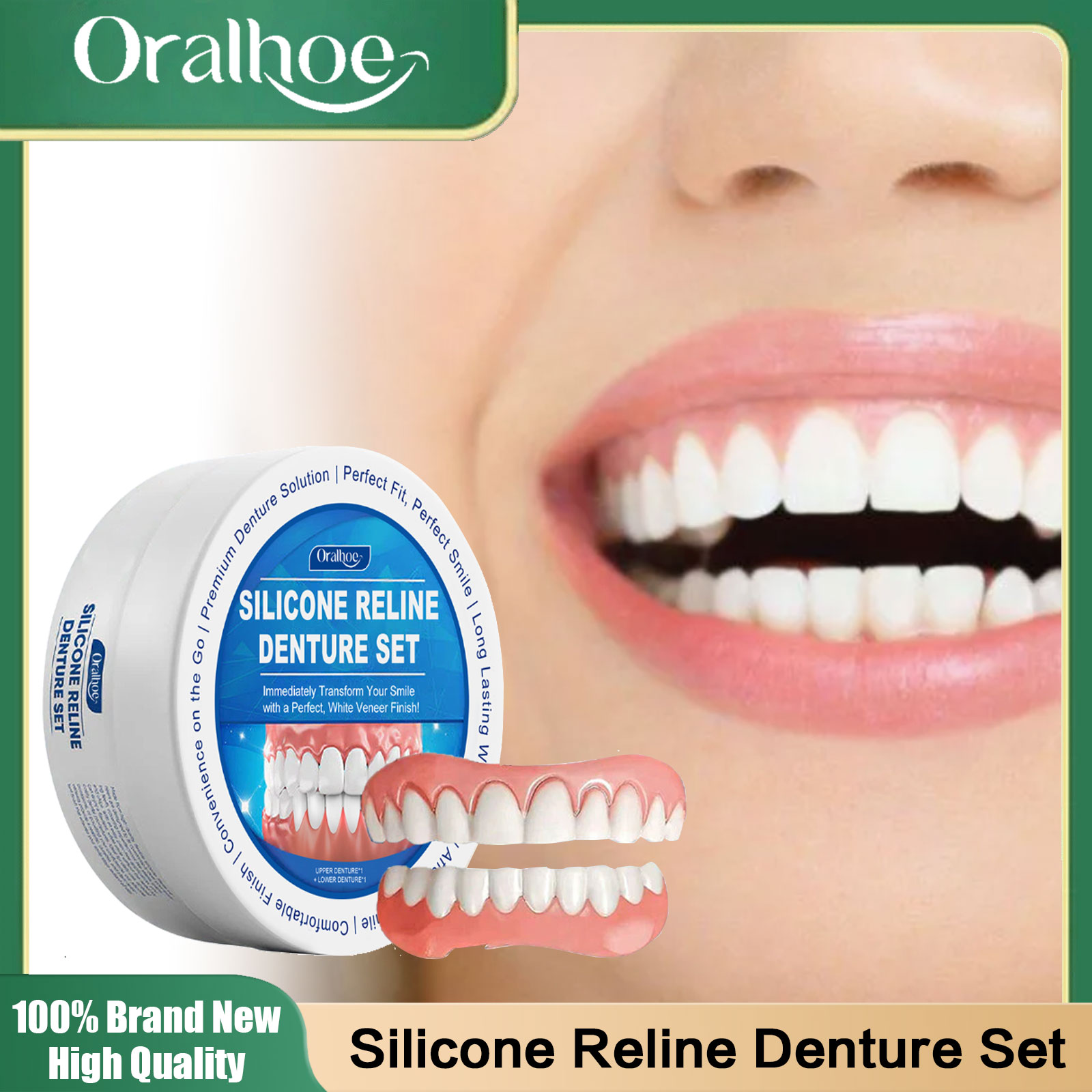 Teeth Whitening Mask - أطقم أسنان سيليكون ناعمة للأسنان العلوية