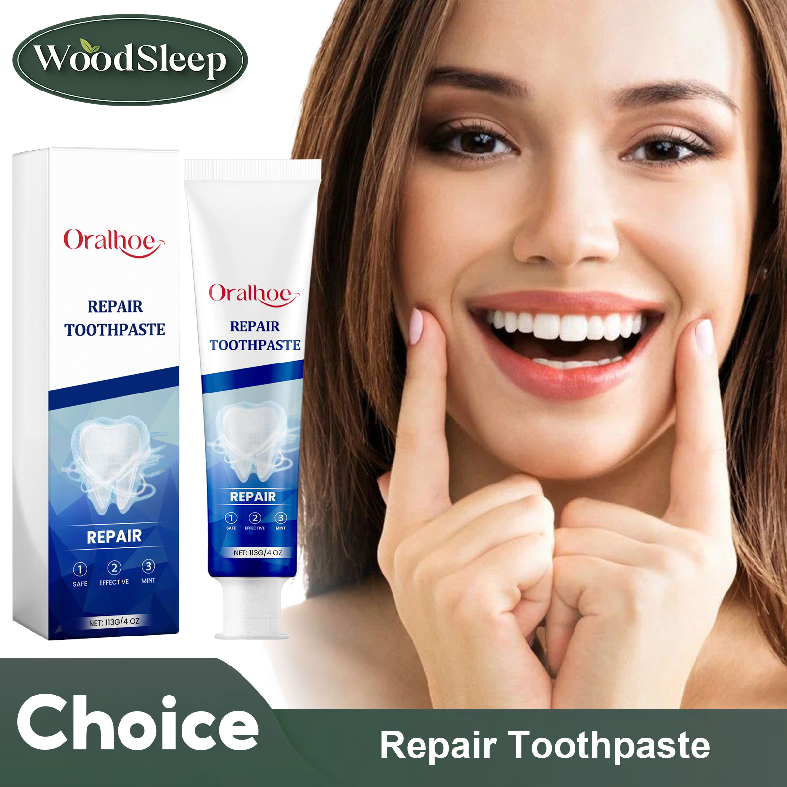 Teeth Whitening Paste - معجون أسنان خالٍ من الفلورايد لإصلاح