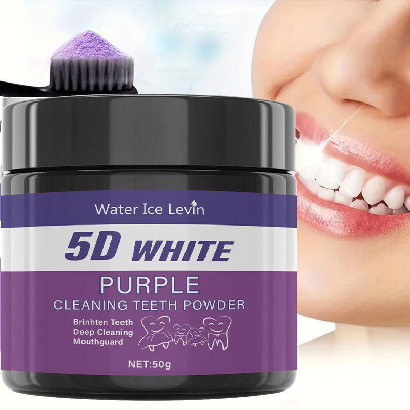 Teeth Whitening With Baking Soda - مسحوق الأسنان البيضاء 5D. تركيبة النعناع