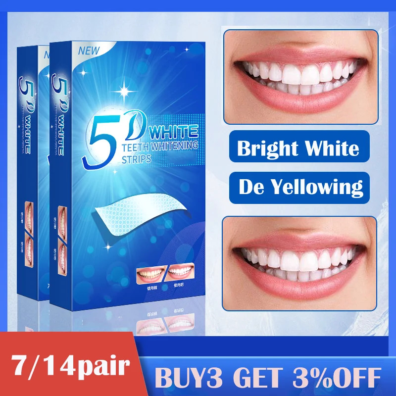 Teeth Whitening Bleaching Kit - 1/7/14 زوج شرائط تبييض الأسنان طقم