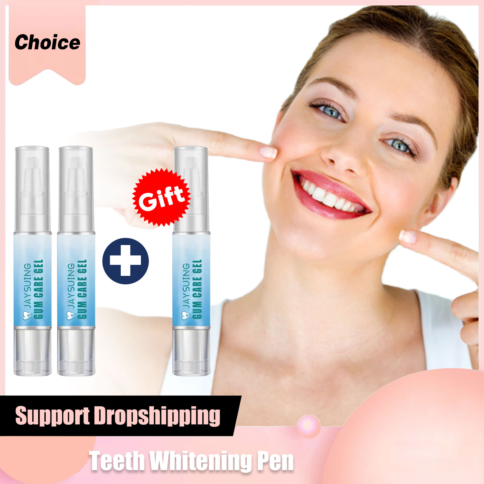 Teeth Whitening Bleaching Kit - قلم تبييض الأسنان الأبيض المبهر جل