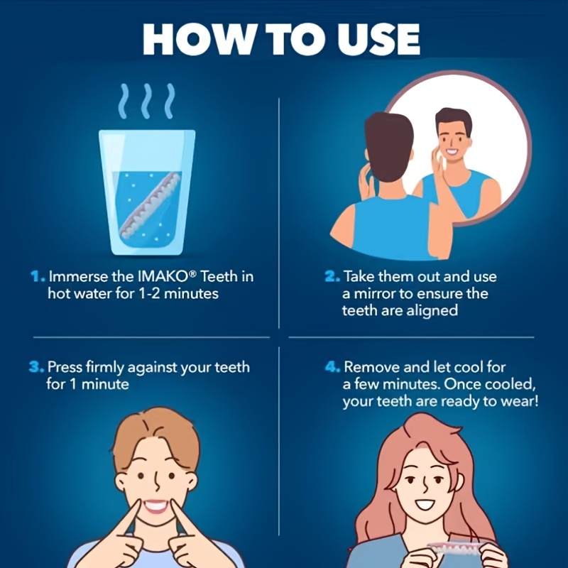 طقم تجميل الأسنان (2 علوي + 2  - مراجعة Teeth Whitening Mask وسعره