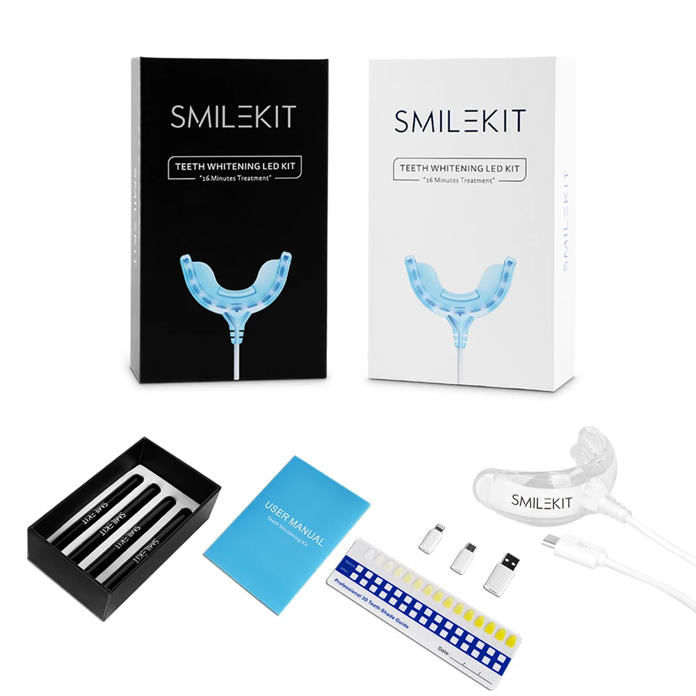 توقيت ذكي 16 LED ضوء بارد طقم  - مراجعة Teeth Whitening Bleaching Kit وسعره