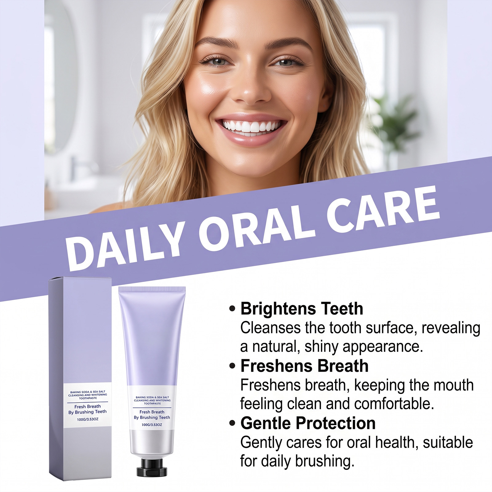 معجون أسنان مبيض بملح البحر وص - مراجعة Teeth Whitening With Baking Soda وسعره