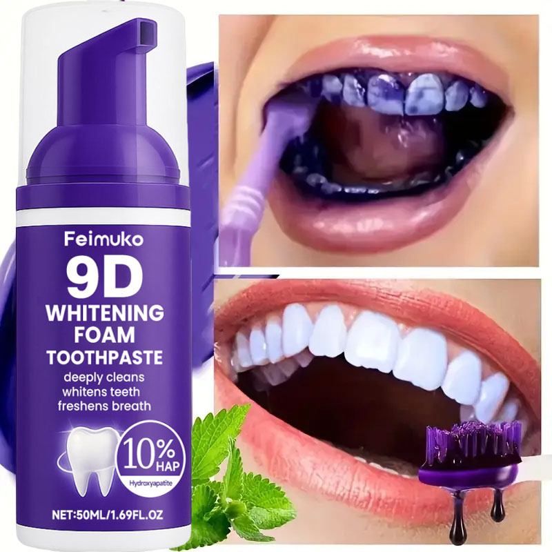 معجون أسنان 9D بنفسجي لتبييض ا - مراجعة Teeth Whitening Natural وسعره