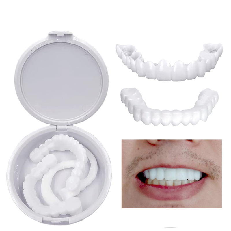 طقم أسنان اصطناعية مؤقتة لتبيي - مراجعة Teeth Whitening Mask وسعره