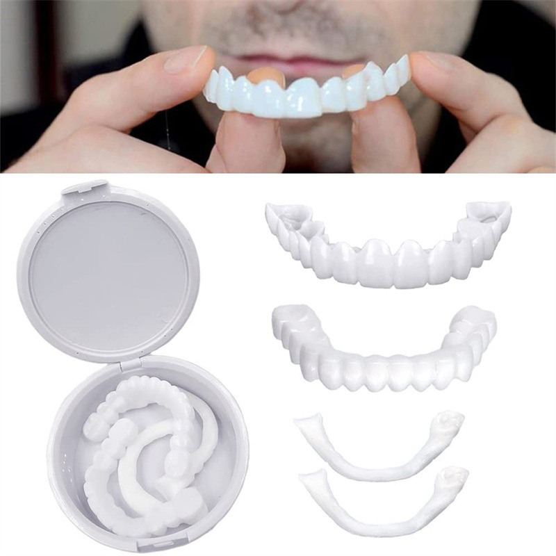 طقم أسنان اصطناعية مؤقتة لتبيي - مراجعة Teeth Whitening Mask وسعره