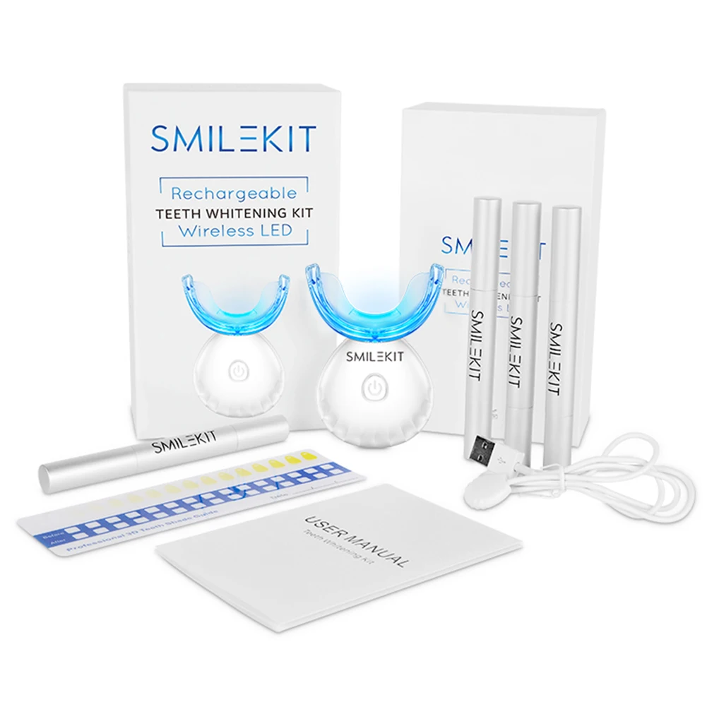 طقم تبييض الأسنان صغير 16 LED  - مراجعة Teeth Whitening Pens وسعره
