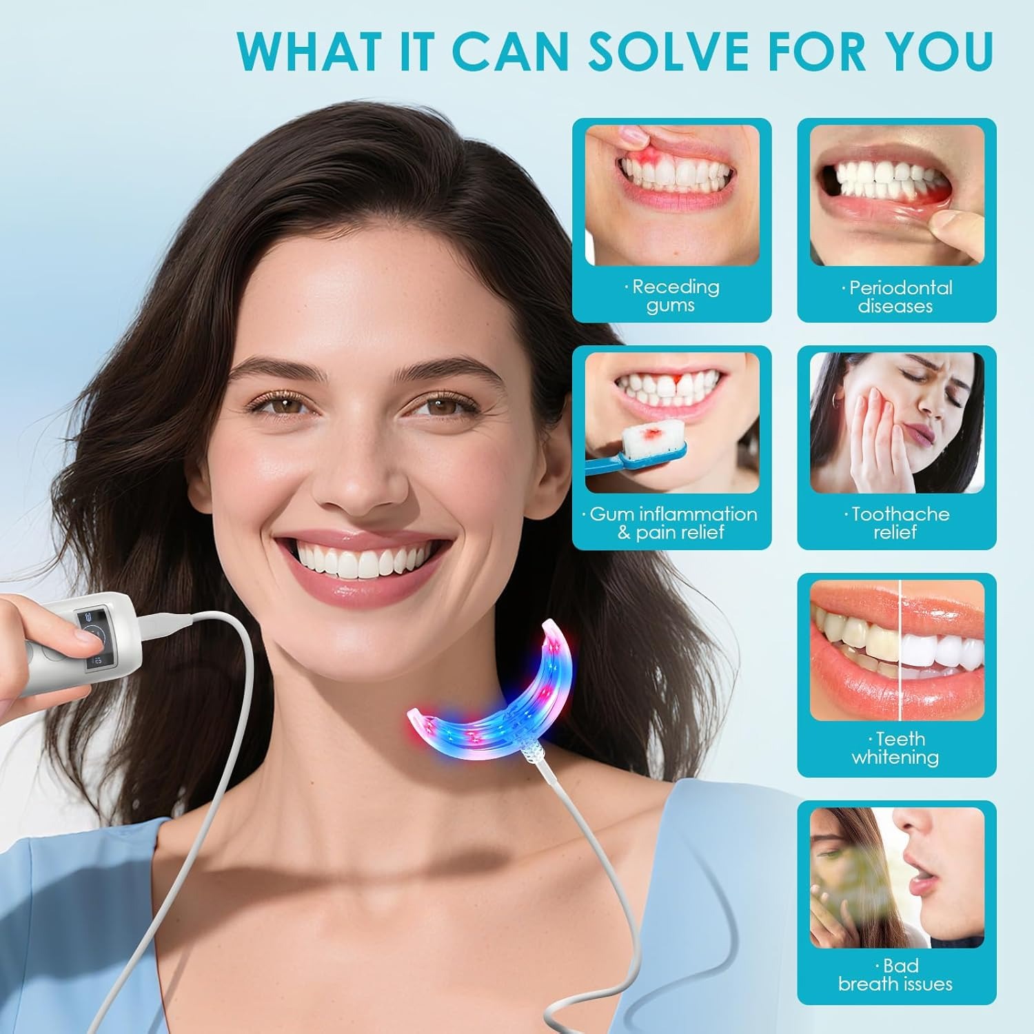 مصباح مسرع تبييض الأسنان بالضو - مراجعة Teeth Whitening With Trays وسعره