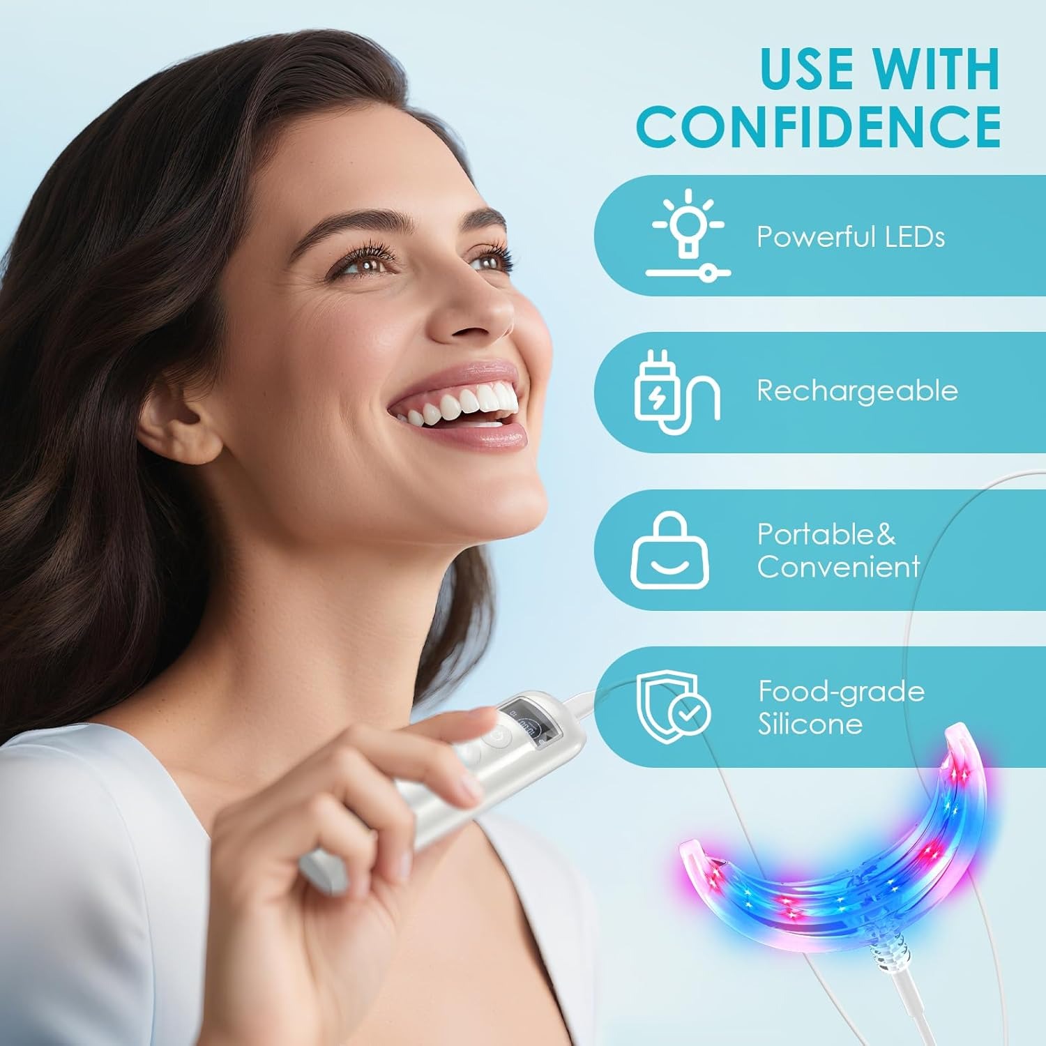 مصباح مسرع تبييض الأسنان بالضو - مراجعة Teeth Whitening With Trays وسعره