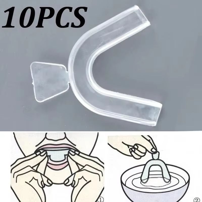 10 قطع من واقي الفم السيليكوني - مراجعة Teeth Whitening With Trays وسعره
